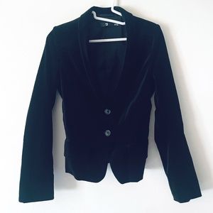 Uniqlo +J Jil Sander XS Black Velvet Blazer